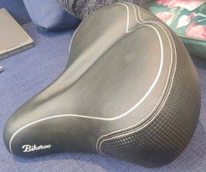 Bikeroo Bike Seat Extra Wide oversized Padded Bicycle Saddle Black - Picture 1 of 4