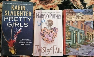 Novel Book Lot of 3 Mystery, Romance, Fiction Novels w/ Engaging Titles - Picture 1 of 4