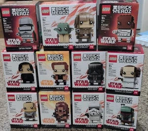 LEGO  Star Wars BRICKHEADZ Lot Of 12 Boba Fett 41629 Luke Leia Yoda 41627 & More - Bild 1 von 21