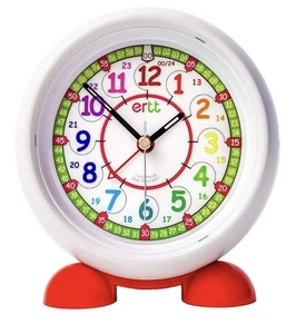 Easy read Time Teacher Clock With Night Light And Alarm, Analog Child $35 - Picture 1 of 5