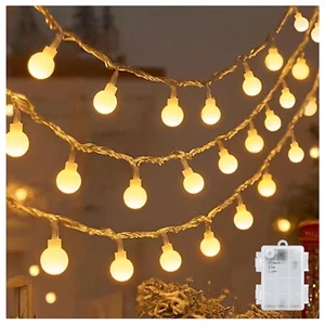 6M 40LED Kugel Batteriebetriebene Lichterkette mit Timer - Bild 1 von 1