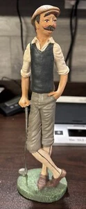 Vintage Golfer Man Resin Statue Sculpture Figurine Decor, 10.5" Salco? - Picture 1 of 14