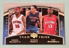 Rasheed Wallace Tayshaun Prince 2006 Upper Deck Trilogy Team Trios 01/10 PISTONS