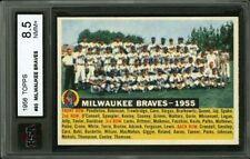 1956 TOPPS #95 MILWAUKEE BRAVES DATED 1955 KSA 8.5 CENTERED PERFECT PRINTING HQ