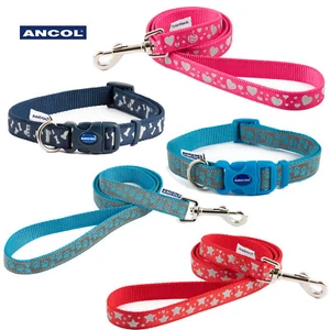 Hundehalsband reflektierend Fashion Ancol passende Leinen separat verstellbar Nylon - Bild 1 von 21