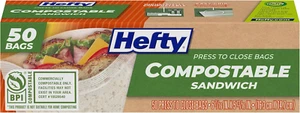 Hefty® Compostable Press-To-Close Sandwich 50 Count - Picture 1 of 6