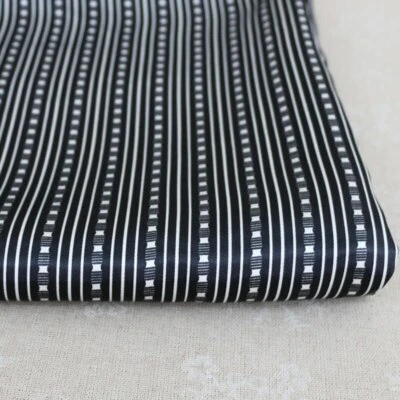 1 Yard striped geometric cloth material satin apparel sewing fabric - Image 1 of 4