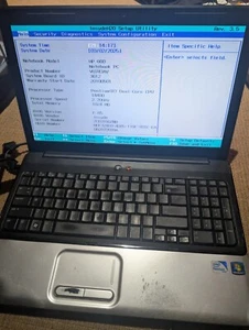 HP G60 15" Laptop Pentium Dual-Core T4400 boots but for parts/repair (read) - Picture 1 of 5