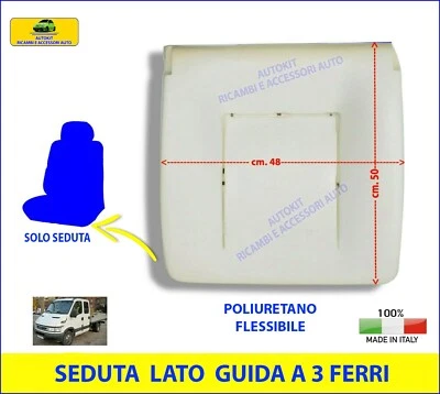 Sedile Imbottitura Spugna COMPATIBILE per Daily dal 1990 al 2000 Seduta 3 Ferri - Immagine 1 di 4