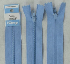 Vizzy Dress Zip, 35cm Colour 88 MID BLUE, A Quality Brand Name Zipper - Picture 1 of 1