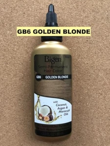 HOYU BIGEN SEMI PERMANENT COLOR GB6 GOLDEN BLONDE with COCONUT , ARGAN OILS - Picture 1 of 3