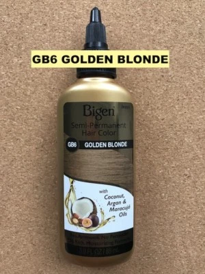 HOYU BIGEN 半永久颜色 GB6 金色金发带 COCONUT,ARGAN OILS — 第 1/3 张图片