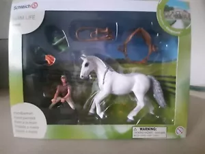 Reiterin mit Lipizzaner Stute Schleich 41433 Farm Life Spielset Tiere NE Neu OVP - Bild 1 von 2