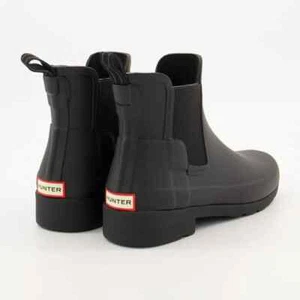 HUNTER Black original refined chelsea 4 37 boots in boots new with tags NO BOX - Picture 1 of 16