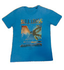 Billabong T-shirt Mens Blue with Graphics Surf Beach Short Sleeve Size LG