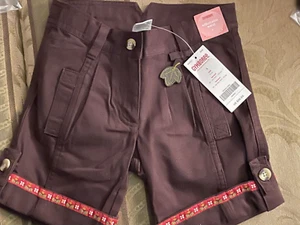 NEW Gymboree Girls (Size 5) HARVEST LEAVES Brown Adjustable DRESS SHORTS Pants - Picture 1 of 7