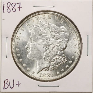 1887 $1 Morgan Silver Dollar in BU+ Condition #BH00539 - Picture 1 of 2