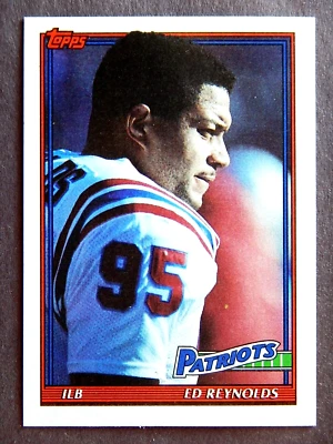 Ed Reynolds #611 Topps 1991 Football Card (New England Patriots) VG - Image 1 of 2