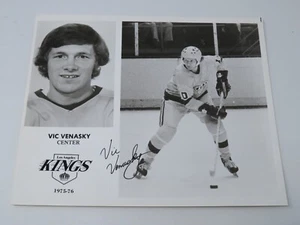 Vic Venasky Los Angeles Kings Signed Autographed Original 10X8 Hockey Photo - Picture 1 of 2