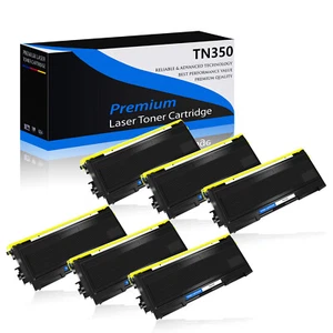 6 Pack TN350 Toner for Brother TN-350 Intellifax-2850 2910 2920 HL-2030 HL-2030R - Picture 1 of 11