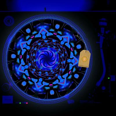 Star Step Turntable Slipmat GLOW BLACKLIGHT 12 inch for DJ Vinyl LP - Image 1 of 2