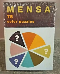 Mensa Color 75 Puzzles Visualization Mind Challenge w/ Answer Cards Sealed NIB - Picture 1 of 3