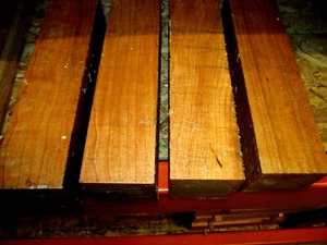 FOUR (4) BLACK CHERRY TURNING BLANKS LATHE WOOD BLOCKS LUMBER 3 X 3 X 12" - Picture 1 of 3