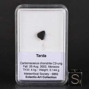 Meteorite Tarda 0,144 G Chondrite Carbonée C2 Ungrouped Chute Observée C2-ung - Picture 1 of 8