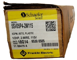 Franklin Electric 4" 1/2 HP 5GPM 2-WIRE 115V COMPLETE WELL PUMP - Picture 1 of 1