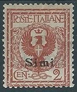 1912 EGEO SIMI AQUILA 2 CENT MH * - W113-2 - Picture 1 of 1