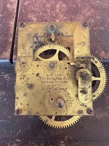 Seth Thomas 24 Hr Clock Movement For Bristol co. Waterbury Conn Parts Or Restore - Picture 1 of 21