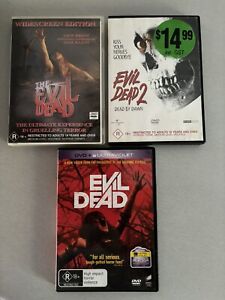 The Evil Dead (1982), Evil Dead 2 (1987), Evil Dead (2013) DVD Set Horror Movies