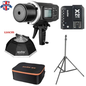 UK Godox AD600BM 2.4G HSS Flash+X2T-O For Olympus+120cm Softbox+ light stand Kit - Picture 1 of 12