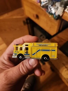 BOONE COUNTY FIRE TRUCK Yellow RARE Matchbox DIECAST Loose - Picture 1 of 6