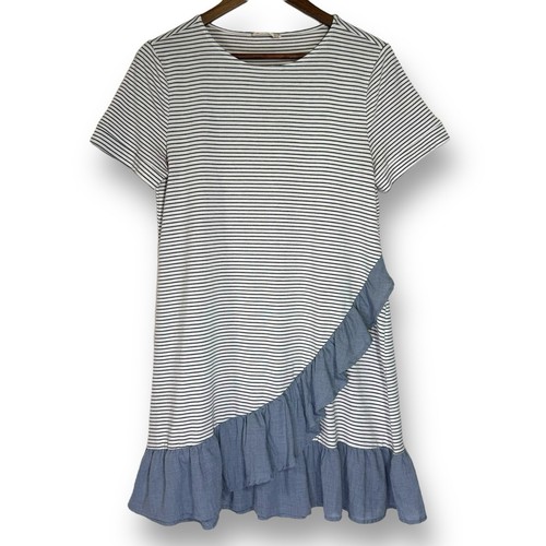 VETEMENTS Abito Altar'd State taglia small donna volant righe elasticizzato tunica camicia vestito