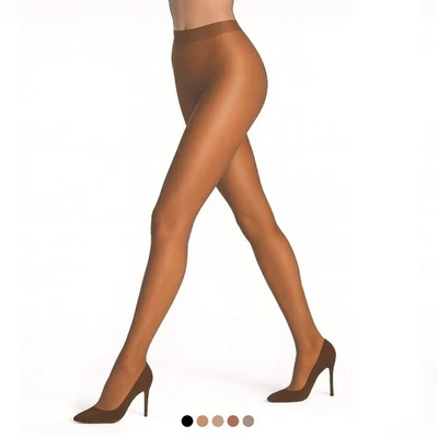 Elegante Essentials Gloss Tights, 3 Pack Sheer Hosiery - Image 1 of 4