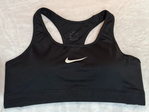 Nike Swoosh Damen Sport BH, Large Schwarz - Bild 1 von 5