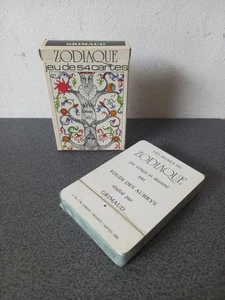 Vintage Juego 54 Cartas Zodiaco -youdi. Aubrys-Grimaud-Playing CARDS-1980 Nuevo - Picture 1 of 9