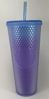 Starbucks Taza Tachonada Lavanda Púrpura Azul Ombre Gradiente NUEVO Vaso de Paja 2024 Foto 1 de 4
