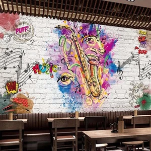 Fotomural no tejido papel pintado murales pintado a mano graffiti personalizado 9663 - Imagen 1 de 5