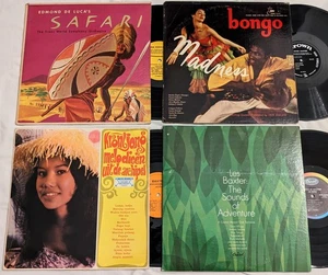 4-LPS easy-listening EXOTICA lounge MCM bongos BACHELOR PAD cocktail MOOD MUSIC - Picture 1 of 12