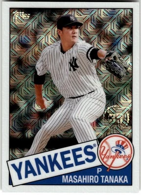 2020 Topps #85TC-28 Masahiro Tanaka 1985 Topps Chrome Silver - Image 1 of 2
