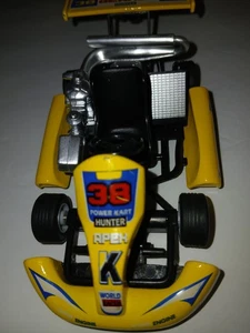 Kinsfun Go-Kart, specifically the #38 model in yellow. Diecast Toy - Picture 1 of 3
