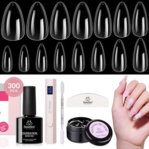 Käfer Gel Nagelset, 300 Teile Mandel Medium Nagel Tips 15 Größen SoftClear Nagel Tips - Bild 1 von 7