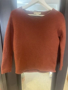 Seasalt Ladies Chestnut Fruity 11 Merino Wool Jumper Burnt Orange/Red UK10 - Picture 1 of 7