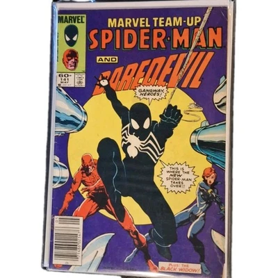 Marvel Team-Up #141 Spider-Man Daredevil Newsstand (1st Black Suit App) 1984 VG - Image 1 of 4
