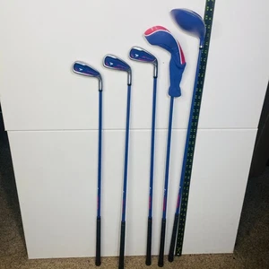 Top Flite Junior Girls Golf Club 5 Piece Set 5, 6, 7, Hybrid Putter & Wood - Picture 1 of 19