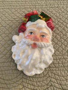 Vintage SILVESTRI handgefertigte Pappmaché Weihnachtsmann Gesicht Kopf - 6”x 4” - Bild 1 von 7