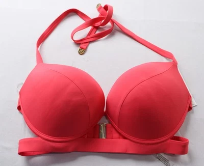 Top de bikini push-up Victoria's Secret para mujer con bandas de natación AR8 PinkIsland talla 34DD Foto 1 de 3