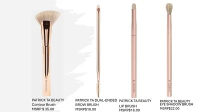 Juego de 4 cepillos PATRICK TA, ¡Nuevo! 100% auténtico Foto 1 de 4